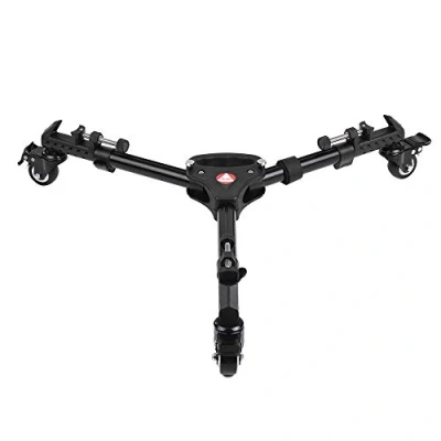 Abbildung von RGBS Photography Professional Heavy Duty Universal Folding Tripod Dolly with Rubber Wheels and Adjustable Leg Mounts for Canon Nikon Sony DSLR Cameras Camcorder Photo Video Lighting Max Load 20kg