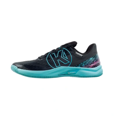 Abbildung von Kempa Attack TWO 2.0 Handballschuh, Herren, Größe: 45.5, Black/aqua Kunststoff/textil