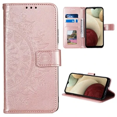 Abbildung von CoverKingz Handyhülle kompatibel mit Samsung Galaxy M53 5G Handytasche Kartenfach Klapphülle Case Handy Hülle klappbar Motiv Mandala Rosegold