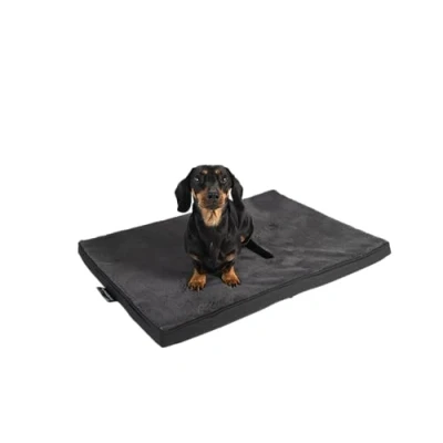 Abbildung von MyBestBuddy Hundekissen Premium orthopädisch mit 3 cm Vollschaum Kern grau 70x50 M, Hundematte Stoffbezug, 40C waschbar, allergikerfreundlich Hundebett für kleine Hunde, 70 x 50
