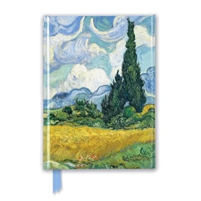 Abbildung von Premium Notizbuch DIN A5: Vincent van Gogh, Weizenfeld mit Zypressen: Unser hochwertiges, liniertes Blankbook festem, künstlerisch geprägtem ... A 5 Magnetverschluss)