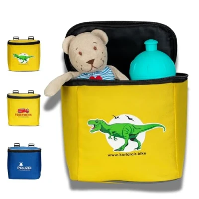 Abbildung von Kinder Lenkertasche mit Verschluss Laufrad Lenkerkorb vorne Fahrrad Lenker Tasche Fahrradkorb Fahrradtasche Laufradtasche Dreirad Scooter Roller Kinderfahrrad (Dino)