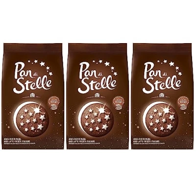 Abbildung von MULINO BIANCO Pan di stella Italienische Schokoladenkekse mit gefrorenen Sternen 350g x 3 pakete (Pan stella, x3)