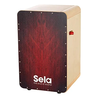 Abbildung von Sela CaSela Pro Red Dragon Snare Cajon mit On/Off System und Clap Corners