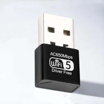 Abbildung von USB WLAN Stick, AC 650Mbit/s DualBand(433Mbps 5GHz/200Mbps 2,4GHz) mit Eingebautem Treiber, WiFi Adapter für PC/Desktop/Laptop Windows XP/7/8/10/11