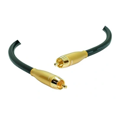 Abbildung von 2,5m SunshineTronic Premium Subwoofer Kabel Audio Cinchkabel Mono 4 Fach Abschirmung massiver Stecker Gold pro2.5