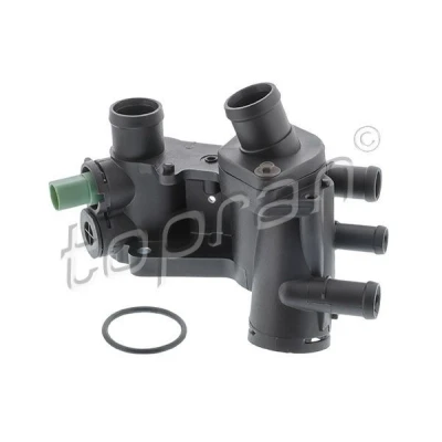 Abbildung von TOPRAN 111 175 Thermostatgehäuse mit Dichtung, Temperaturgeber Thermostat, Deckel, Schrauben VOLKSWAGEN: Polo III Schrägheck