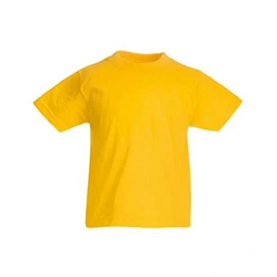 Abbildung von Fruit of The Loom Kinder Original Kurzarm T Shirt (7 8 Jahre) (Sonnenblumengelb)