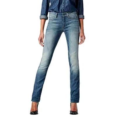 Abbildung von G STAR RAW Damen 3301 Contour Straight Jeans, Blau (medium aged 60875 7802 071), 24W / 32L