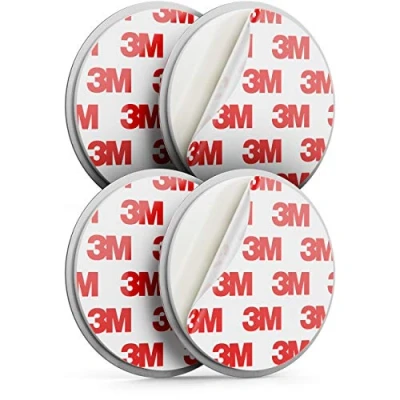 Abbildung von deleyCON 2X Magnetbefestigung für Rauchmelder Magnethalter Feuermelder Selbstklebende Magnethalterung Klebefläche 50 mm Durchmesser