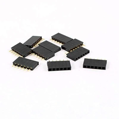 Abbildung von N/A 10 Stück Single Row 2,54 mm Pitch 6 Pin Straight Buchse Header Socket