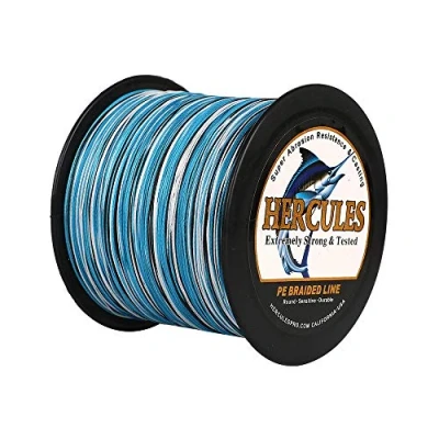 Abbildung von Hercules Super Cast 100m 2000m 109 2196 Yards Geflochtene Angelschnur 6lb 100lb Test für Salzwasser Süßwasser PE Geflecht Fischdraht Superline 4 Stränge