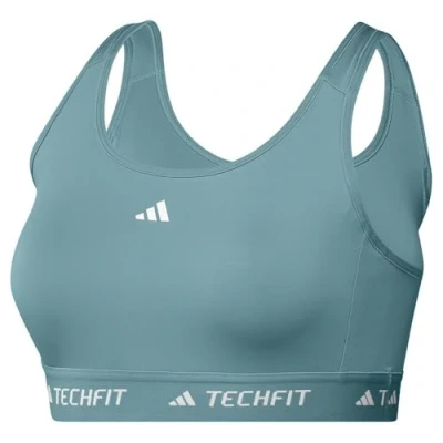 Abbildung von adidas Powerreact Training Medum Support Techfit Bra, Damen Trainings BH mit mittlerem Halt, Mint ton,