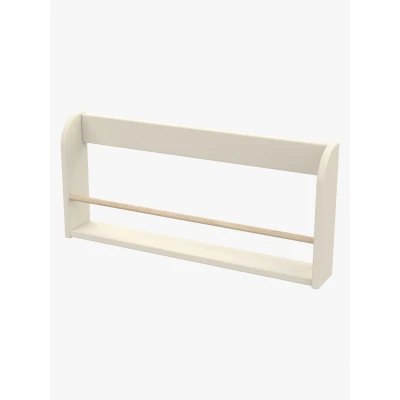 Abbildung von FLEXA DOTS Kinder Bücherregal aus Holz Wandregal Kinderzimmer Bücher Organizer mit Ablage Eschenholz &amp; MDF Kinderregal für Buchaufbewahrung Spielzimmer Farbe: Crème