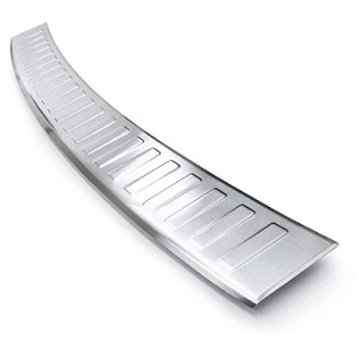 Abbildung von tuning art BL1019 Ladekantenschutz mit Abkantung passend für VW Caddy Cargo 5, Farbe:Silber