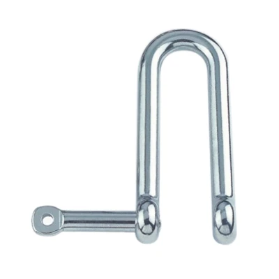 Abbildung von Rundschäkel lang mit unverl. Bolzen 5 mm Edelstahl 316 (A4)