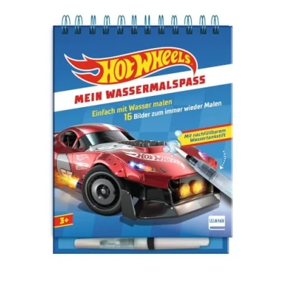 Abbildung von Mein Wassermalspaß Hot Wheels: Einfach mit Wasser malen Wheels Malbuch 16 Bildern, die sich beim Kontakt bunt färben + viele ... nachfüllbarem Wassermalstift, ab 3 Jahren
