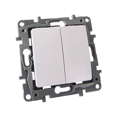 Abbildung von legrand® Lichtschalter Doppelschalter 10A NILOE Ein Aus Schalter (1 St)