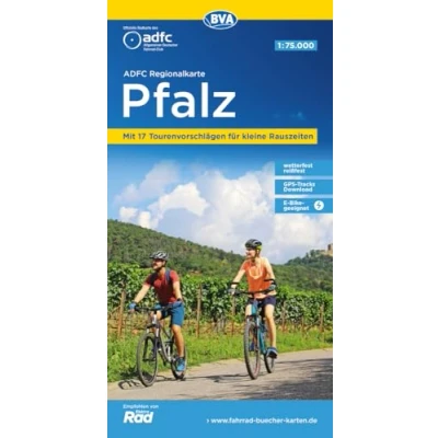 Abbildung von ADFC Regionalkarte Pfalz, 1:75.000, mit Tagestourenvorschlägen, reiß und wetterfest, E Bike geeignet, GPS Tracks Download (ADFC 1:75000)