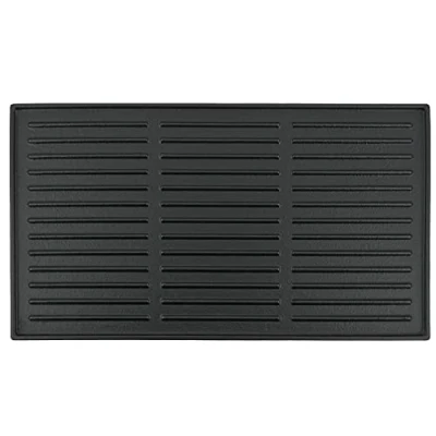 Abbildung von BBQ Toro Gusseisen Grillplatte 44 x 24,5 cm Wendeplatte, emailliert beidseitig verwendbar passend für BBQ, Gasgrill, Holzkohlegrill