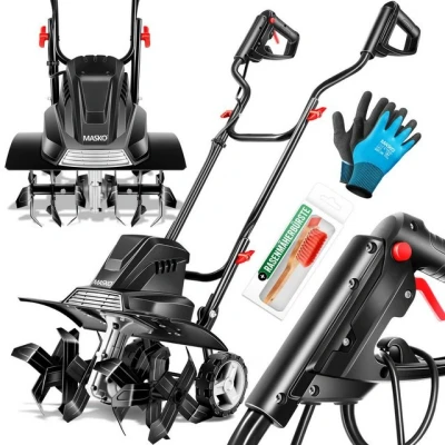 Abbildung von MASKO Elektromotorhacke, Gartenfräse elektrische Motorhacke 1500 Watt 40cm Arbeitsbreite 20cm