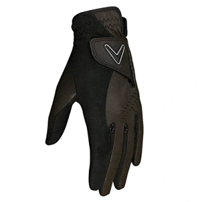 Abbildung von Callaway Golf Herren Opti Grip Handschuh , 1 Paar (2 Stück), Schwarz
