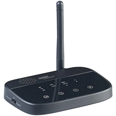 Abbildung von auvisio Transmitter, Bluetooth: 2in1 Audio Sender &amp; Empfänger, Bluetooth 4.2, aptX, 100 m Reichweite (Audio Transmitter)