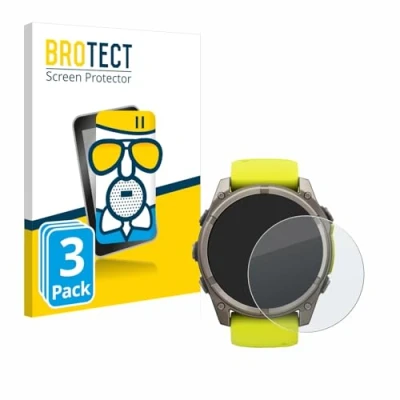 Abbildung von BROTECT Entspiegelungs Schutzglas für Garmin Fenix 8 Solar (51 mm) (3 Stück) Schutz Folie Panzerfolie Glas Matt [Extrem Kratzfest 9H, Anti Reflex]