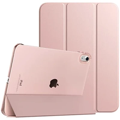 Abbildung von TiMOVO Hülle Kompatibel mit iPad 10 Generation 10,9 Zoll 2022, 10. Schlank Smart Case Cover, Auto Schlaf/Aufwach Schutzhülle Transluzent Hart PC Rückhülle, Schwarz