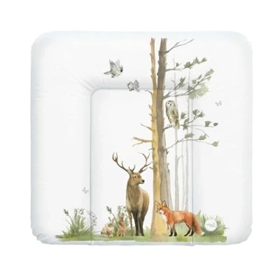 Abbildung von Ceba Baby® weiche Wickelauflage 75x72 cm Baby Wickelunterlage Wickeltischauflage für Junge und Mädchen Wasserdicht, abwaschbar OEKO TEX® Standard 100 Made in EU Wald