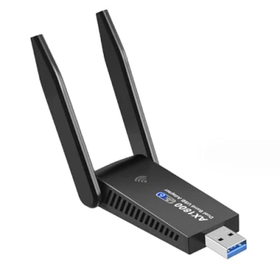 Abbildung von WiFi 6 AX1800 Adapter USB 3.0 1800 Mbit/s Drahtlose Netzwerkkarte Dongle Dualband Doppelantennen für PC Laptop Computer