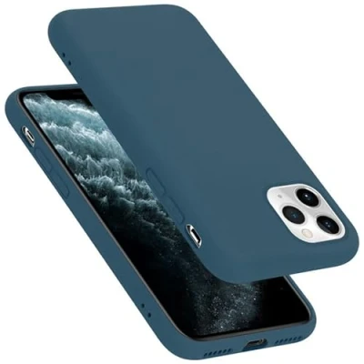 Abbildung von Cadorabo Hülle kompatibel mit Apple iPhone 11 PRO Silikon Handyhülle für Case aus flüssigem stoßfeste dünne TPU Schutzhülle Liquid BLAU
