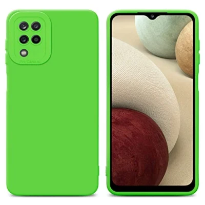 Abbildung von Cadorabo Hülle kompatibel mit Samsung Galaxy A12 / M12 Schutzhülle TPU Silikon Case Liquid Design Kameraschutz Slim Kratzfest Weiche Gummi Rundumschutz für in Grün