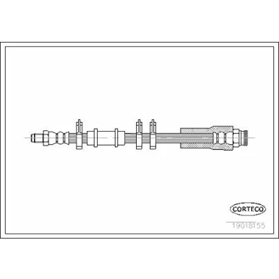 Abbildung von CORTECO 19018155 Bremsschläuche Vorderachse 435 FIAT: Ducato I Pritsche/Fahrgestell, Kastenwagen, Panorama