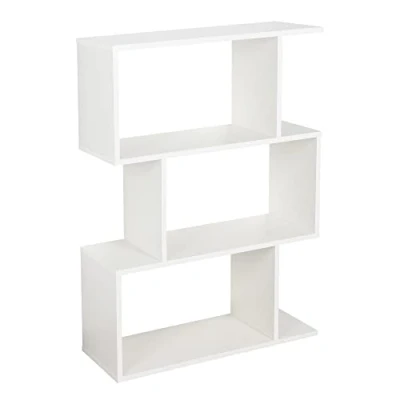 Abbildung von RICOO Regal 97 x 70 25 cm, Standregal weiß matt WM072 WM Spannplatte aus Holz, Büro Bücherregal Wandregal klein, Regale &amp; Ablagen, schmales Regal, Bücherregale kleines