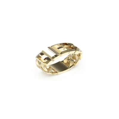 Abbildung von Guess Vegas Ring goldcoloured, Herren, Größe: 66, Gold coloured