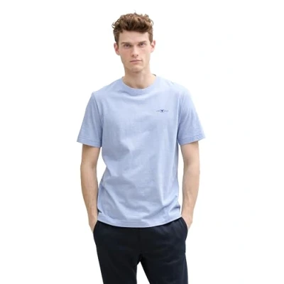 Abbildung von TOM Tailor Tshirt basic, Herren, Größe: Large, Sapphire blue/white