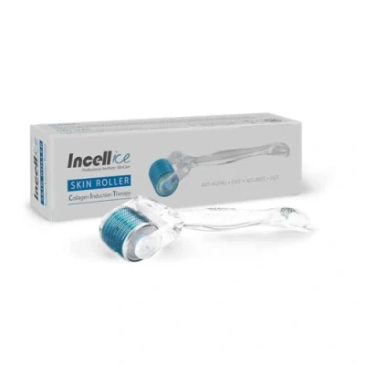 Abbildung von Derma Roller, INCELLICE Dermaroller 0,5 mm, Bartroller mit 540 Nadeln, Scalp Roller für Gesicht und Körper, Professionelle Microneedle Hautpflege Frauen Männer
