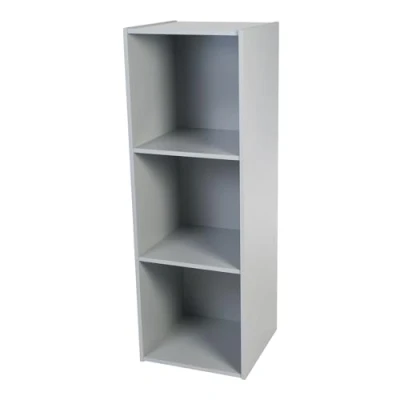 Abbildung von Iris Ohyama, Kindermöbel, Bücherregal, Spielzeugorganizer, 3 feste Regale, Multifunktional, Design, Kinderkrippe, Zimmer, Schule Kids cube shelf KCX Grau