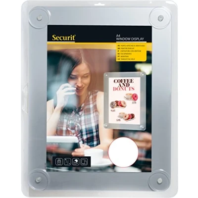 Abbildung von Securit Fenster Schildhalter A4 grau