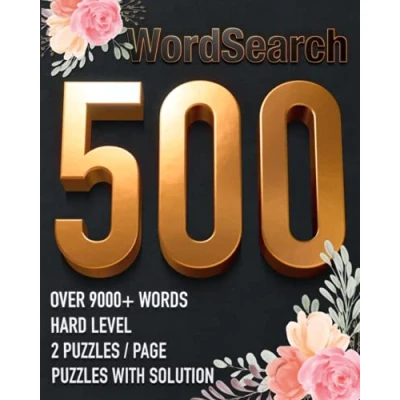 Abbildung von Word Search 500: The Big Book Of Wordsearch 500 Puzzles : Puzzle For Adults Over 9,000+ Hidden Words Fans Keep Your Brain Sharp &amp; Entertained