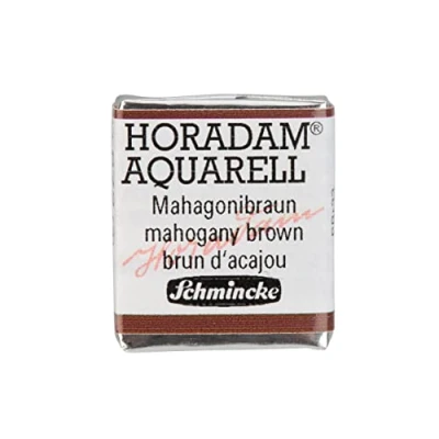 Abbildung von Schmincke HORADAM® AQUARELL feinste Künstler Aquarellfarben, 672 Mahagonibraun, 14 044, 1/2 Näpfchen