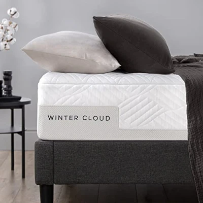 Abbildung von ZINUS Winter Cloud Memory Schaum Matratze Anpassungsfähige 7 Zonen 90 x 200 cm Höhe 30 H3 H4 Mittelfest Rollmatratze OEKO TEX