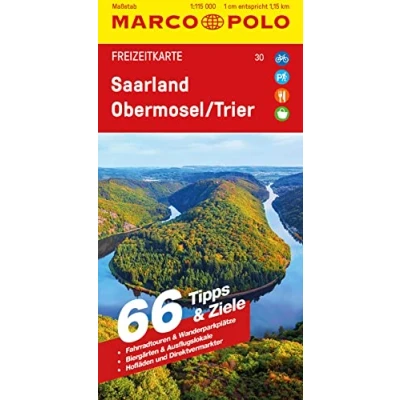 Abbildung von MARCO POLO Freizeitkarte 30 Saarland, Obermosel, Trier 1:115.000
