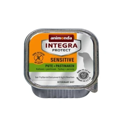 Abbildung von animonda INTEGRA PROTECT Hundefutter nass Sensitive mit Pute + Pastinake (11 x 150g), von Veterinären empfohlen bei Futterallergie, Hochwertiges Diätalleinfutter für Hunde Futtermittelallergie