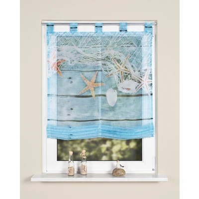 Abbildung von Raffrollo HOME Wohnideen Schlaufenraffrollo Voile Digitaldru, WOHNIDEEN, standard