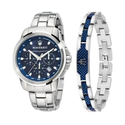 Abbildung von Maserati SET Chronograph, Herren, Größe: One Size, Blau