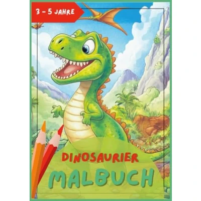Abbildung von Dinosauria Malbuch: 24 kinderfreundliche Dinosaurierbilder zum Ausmalen für Kinder im Alter von 3 5 Jahren
