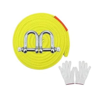 Abbildung von DELURA Synthetisches Windenseil 1 Set 5 Meter Tonnen Auto Abschleppseil Praktisches Outdoor Notfallset Nylon Doppelt Verdicktes