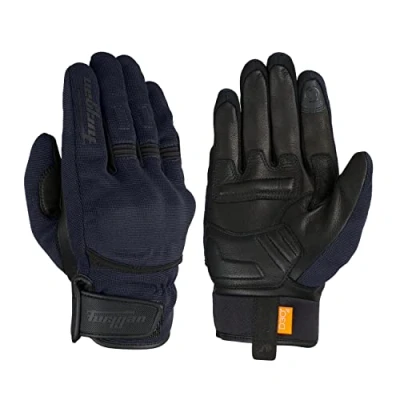 Abbildung von Furygan JET D3O Motorradhandschuhe Herren Sommerhandschuhe Atmungsaktiv &amp; leicht Aufprallschutz Touchscreen, XXL, Blau schwarz